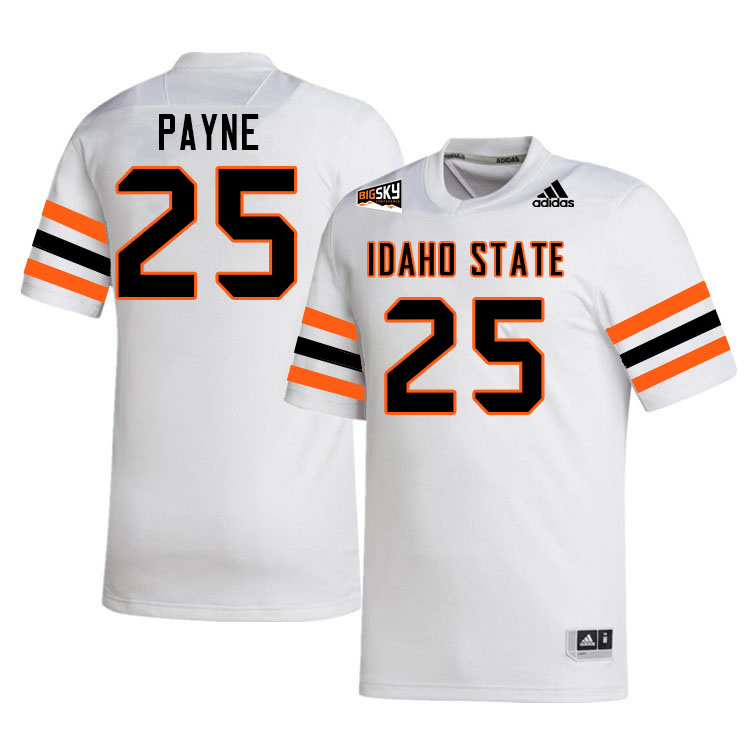 Men-Youth #25 Todd Payne Idaho State Bengals 2023 College Football Jerseys Stitched Sale-White